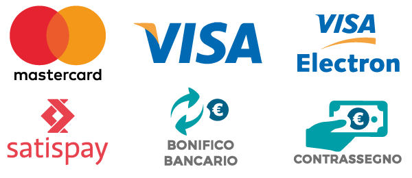 Intercoins - Pagamenti Sicuri - Mastercard  Visa - Visa Electron - Satispay - Bonifico Bancario - Contrassegno